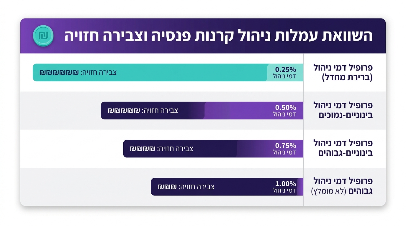 פער של 180,000 שקל בחיסכון פנסיוני עקב דמי ניהול גבוהים — השוואת קרנות פנסיה בישראל