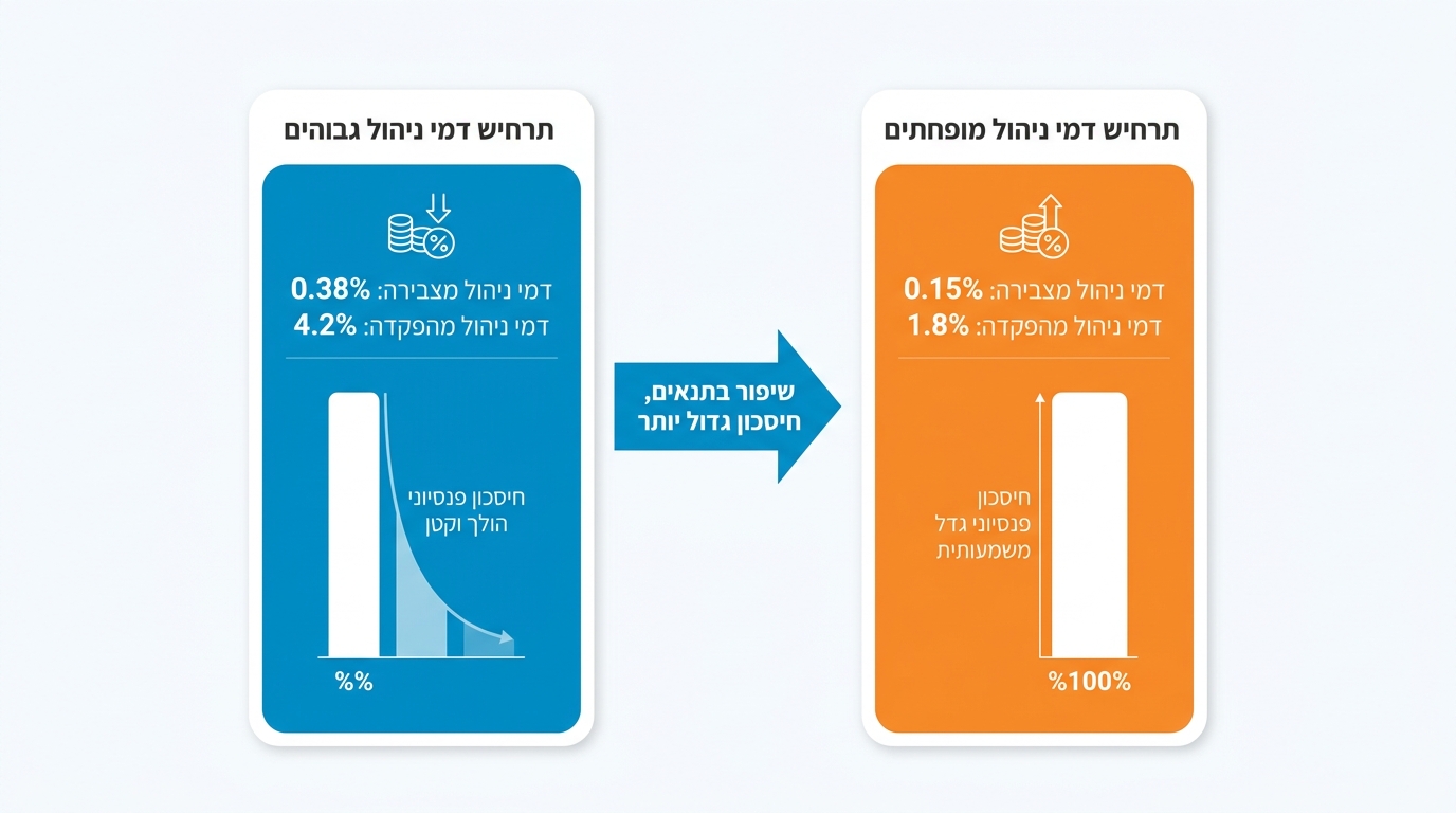 דמי ניהול בקרן פנסיה הם השחקן השקט שאוכל את התשואה של החוסכים לאורך שנים