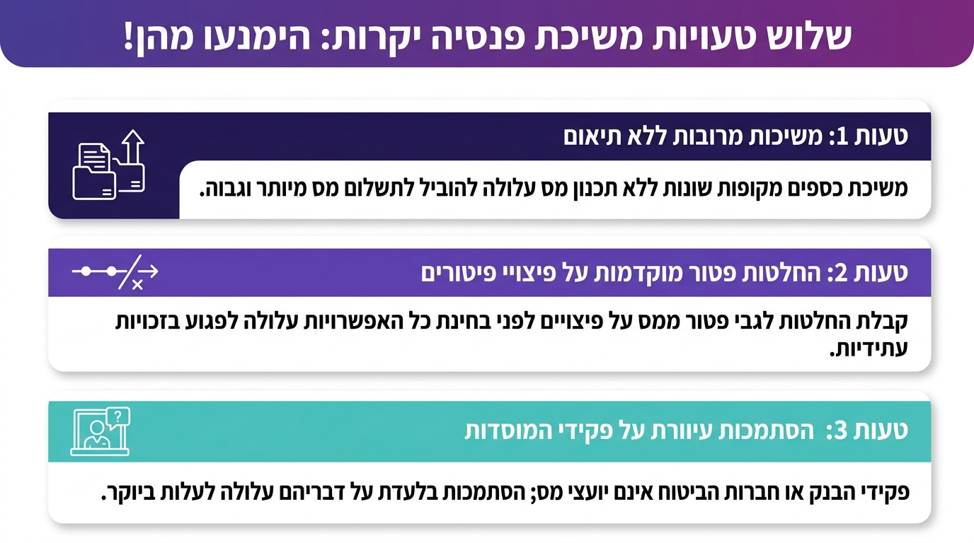 קיבוע זכויות פנסיה — הטבת מס ששווה מאות אלפי שקלים לפורשים