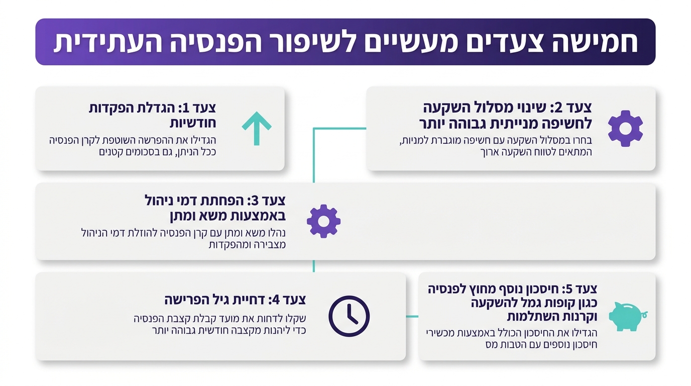 מה לעשות כשהפנסיה הצפויה נמוכה מדי — פתרונות מעשיים לשיפור החיסכון הפנסיוני
